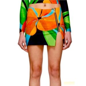 Louisa Ballou Multicolor Mircro Zip Skirt
